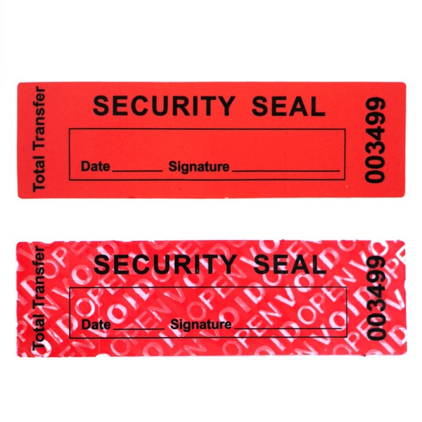 100-Pack Non Residue Tamper Evident Stickers Security Warranty Void Labels/Seals