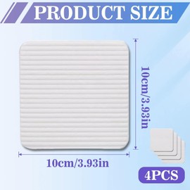 4PCS Rug Pads Gripper, Anti Slip Mat Gripper Washable Gripper for Rug Vacuum Tech Anti Curling Rug Pad Keep Your Rug in Place and Make Corner Flat for Wooden Floor Underlay Hard Floors 10x10CM
