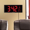 AcuRite Large Digital LED Oversized Wall Clock with Date, Temperature