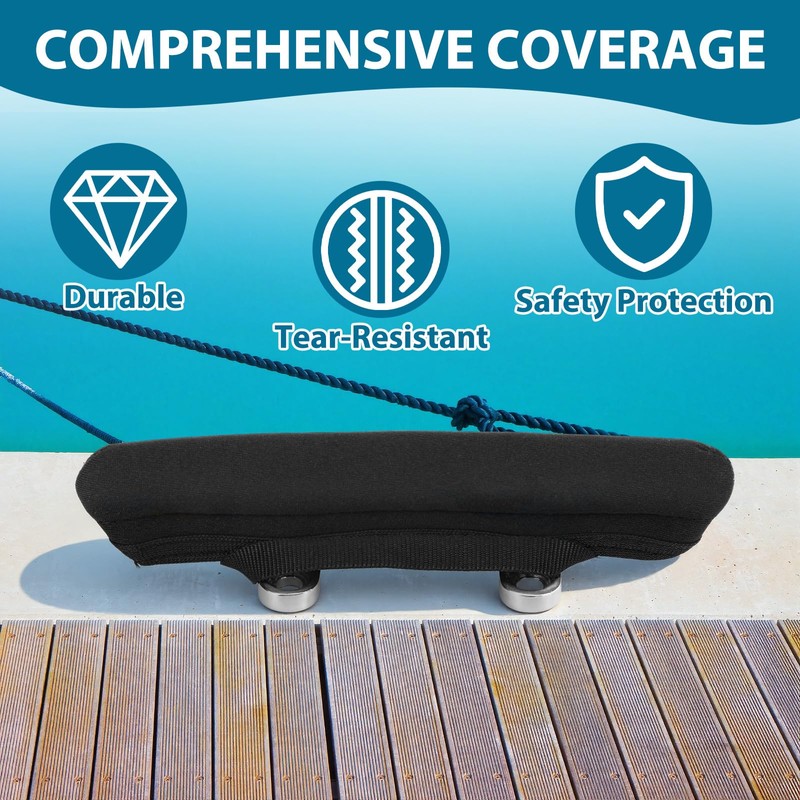 Jenaai 4 Pcs Dock Cleat Cover for 4/5/6 Inch Boat