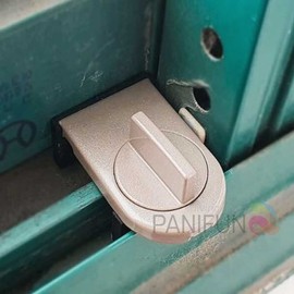 Brown Window Lock Window Fastener Fixing Device Latch Support Anti-theft Sliding Door 2ea