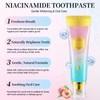 2PCS Niacinamide Whitening Toothpaste:Radiant Whiten Toothpaste Contains niacinamide Essence, which
