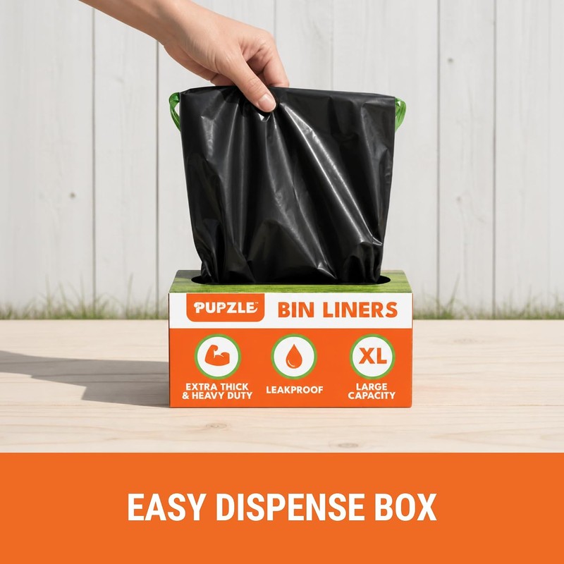 Pupzle 1.3 Gal Dog Poop Bin Liners, Trash Can Liners,