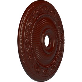 Ekena Millwork CM24LO1BMF Logan Ceiling Medallion, 24 1/4"OD x 3 7/8"ID x 2"P, Hand-Painted Brushed Mahogany