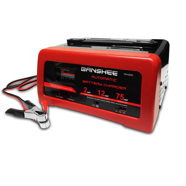 12V Battery Charger with 2amp Slow Charger - 12 Amp