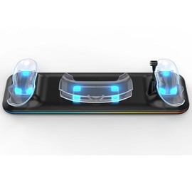 Charging Dock for Meta Quest 3S/3, Kinwin PD 18W Fast Charging Station for Oculus 3S Accessories with RGB Light, Magnetic Charger Stand for Headset/Controller Black