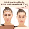 Cream Highlight Contour Stick 2 In 1 Portable Waterproof Face