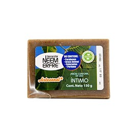 bienestar NEEM ERFRE Jabon Intimo o piel muy sensible Corporal de Hoja de Neem- Artesanal Vegano Natural Tea TREE Aceite Oliva- Sin Parabenos Petrolatos Grasa Animal (Individual)