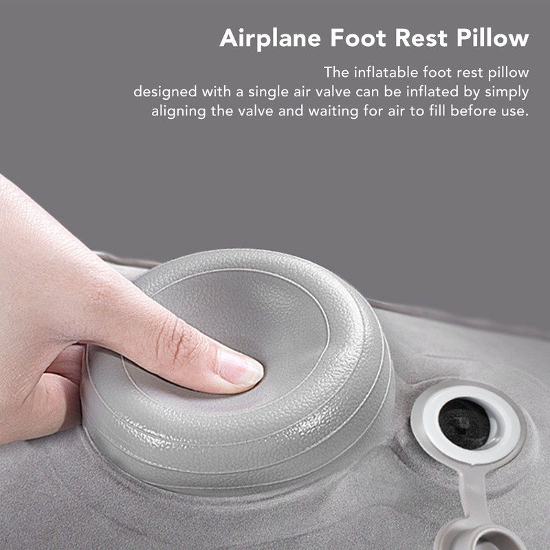Inflatable Foot Rest Pillow Adjustable 3 Layers Travel Airplane Foot