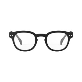 IZIPIZI READING #C Black Reading Glasses for Women and Men – Square Glasses with Anti-Scratch Lenses, Lightweight Fashion Frame, Timeless Unisex Design with Pouch