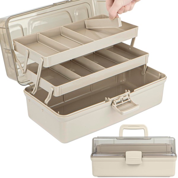 TERGOO 14in 3-Layer Multipurpose Craft Organizers and Storage with Adjustable