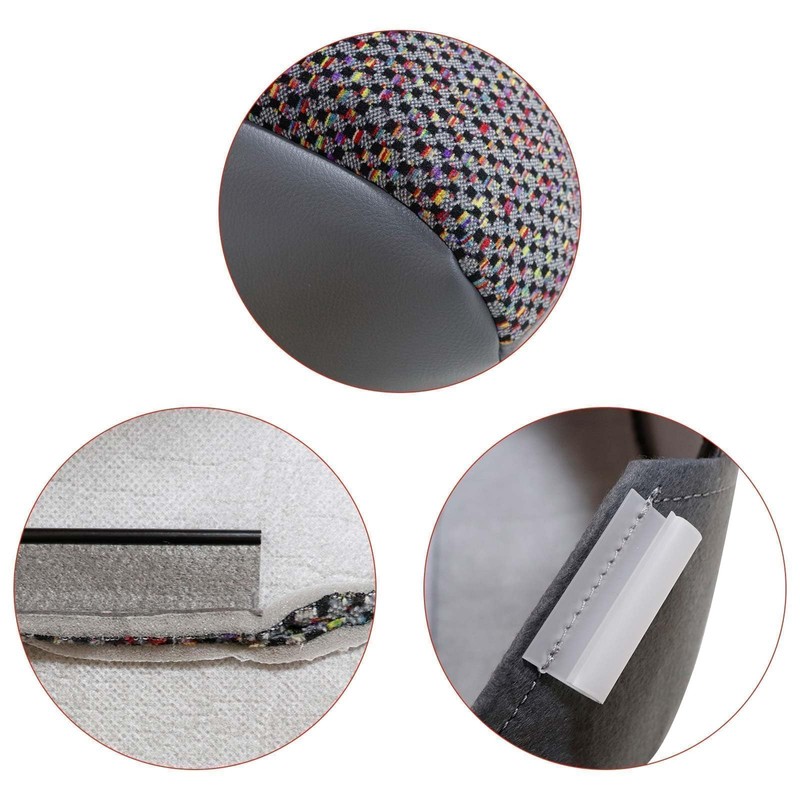 SecosAutoparts Driver Bottom and Foam Cushion Replacement Seat Cover Fabric
