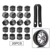 QitinDasen Pack of 20 17 mm Car Wheel Nut Covers,