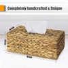 Elipenico Tissue Box Cover Hand Woven Rectangular Rustic Holder Wicker