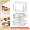 3 Pack Clear Bathroom Counter Organizers and Storage - Stackable