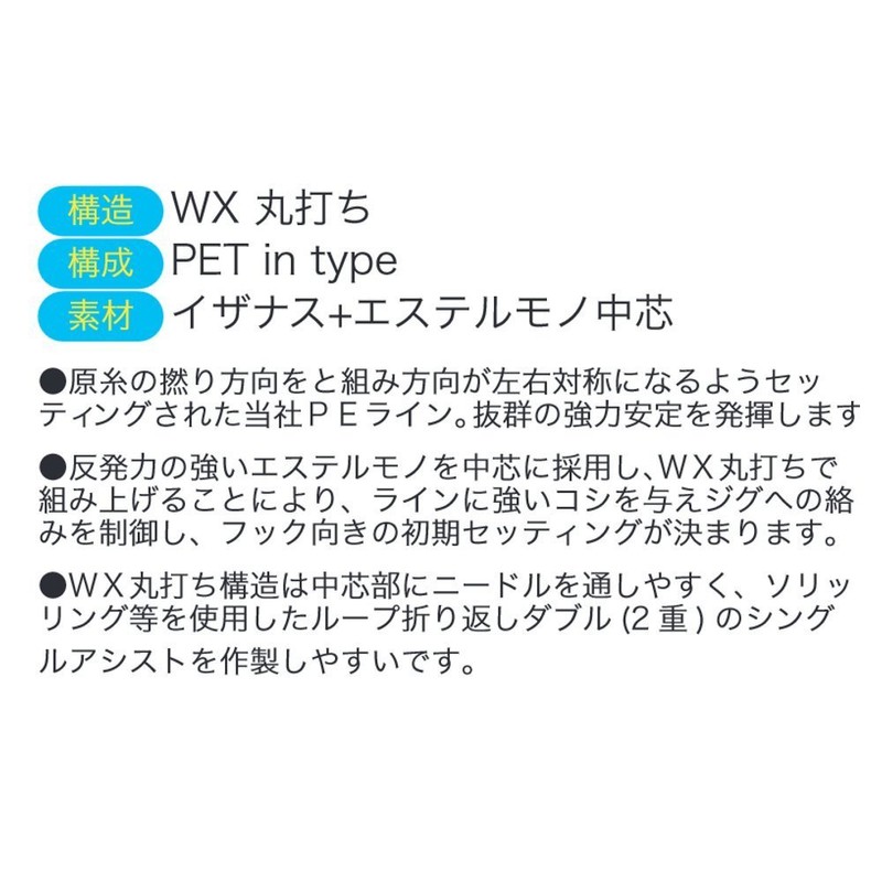 X-Braid GALIS ALGON ASSIST KNOT TYPE 6M Hanger Pack, Blue,