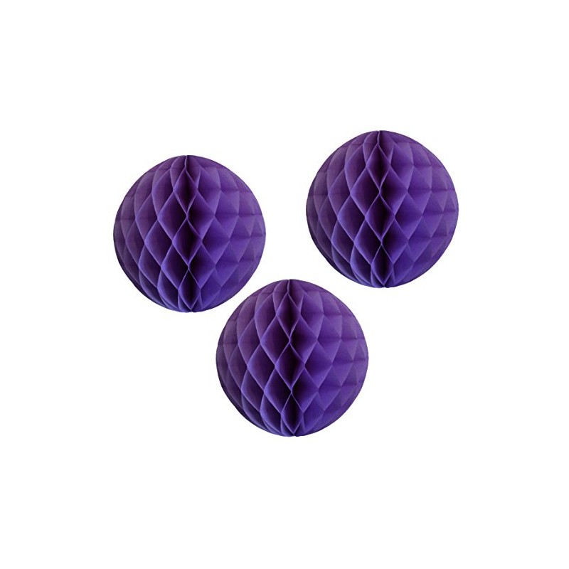 3-pack 5 Inch Honeycomb Tissue Paper Balls (Lavender)