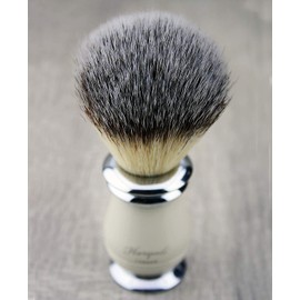 Shaving Set for Men - 3 Piece Set with Synthetic Badger Shaving Brush & Safety Razor + Double Stand for Both Perfect set for wet shaving - complete with free aluminium stick