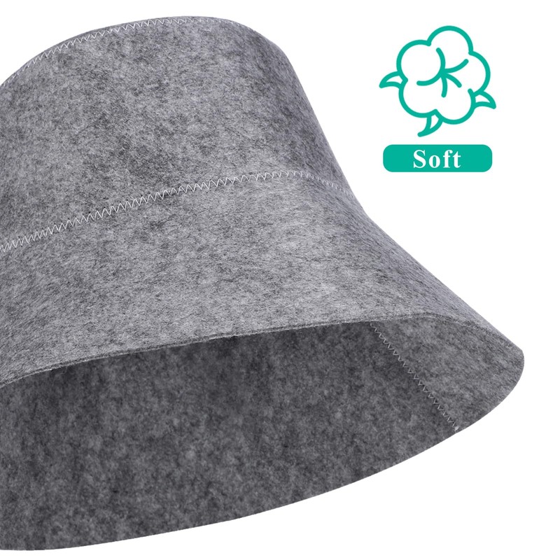 Gatuida 2 Pcs Wool Felt Sauna Hat, Original Wool Sauna
