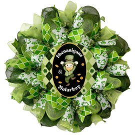 St Patrick's Day Shenanigans & Malarkey Wreath Available in 24 inch and 28 inch diameters