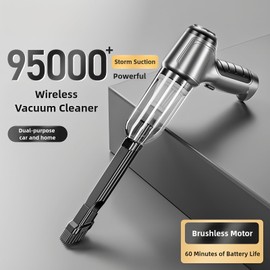 bubwepo Handheld Vacuum Cleaner Cordless, Portable Keyboard Handheld Vacuum, 12000Pa Mini Wireless Vacuum Cleaner with 3 in 1 Brushless Motor and TypeC for Car,Home,Pet,Office