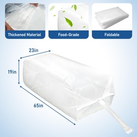 Water Storage Bladder Bathtub Drinking Water Bag Food-Grade Storage Emergency Drinking Water Container, Comes with Hand Pump,Disaster and Hurricane Survival (100 Gallon) (2pcs)