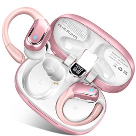 Ltinist Wireless Earbuds, Bluetooth 5.4 Headphones Sport, 75H Playback Bluetooth Earbuds with ENC Noise Canceling Mic, Earphones IP7 Waterproof Over Ear Buds with Earhooks for Running