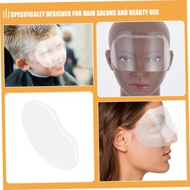 SAFIGLE 60Pcs Clear Hairdressing Facial Masks Haircut Shield Protectors for Salon Use Safe and Comfortable Hair Cutting Supplies Transparent Design for Unobstructed Vision