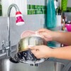 Pack of 6 Washing Up Sponge, Antibacterial Microfibre Cleaning Sponge,