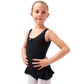 Ballet leotard "Paula" with skirt, Black, 164/170 15-16 years