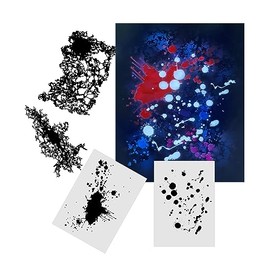 AS-349 Textures Step by Step Airbrush Stencil Set