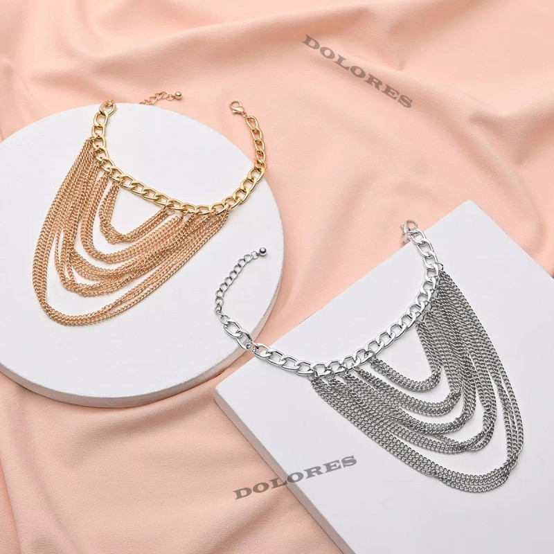 Dolores Tobillera Pulsera Mujer Eslabones Pie Tobillo Tacón Moda Set