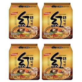 OHSUNG 4 PACK Ohsung Hong Ramen Korean Style INSTANT NOODLE SOUP, MILD Flavor 5 Pack EA
