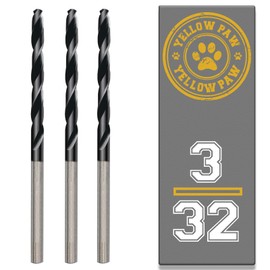3/32 Inch Drill Bit (3 Pack) Industrial Grade M35 Cobalt Titanium Aluminum Nitrite - 3/32" Diameter & Total Length of 2-1/4" with Working Length of 1-1/4" Easily Drill Into Metal, Steel, & Aluminum