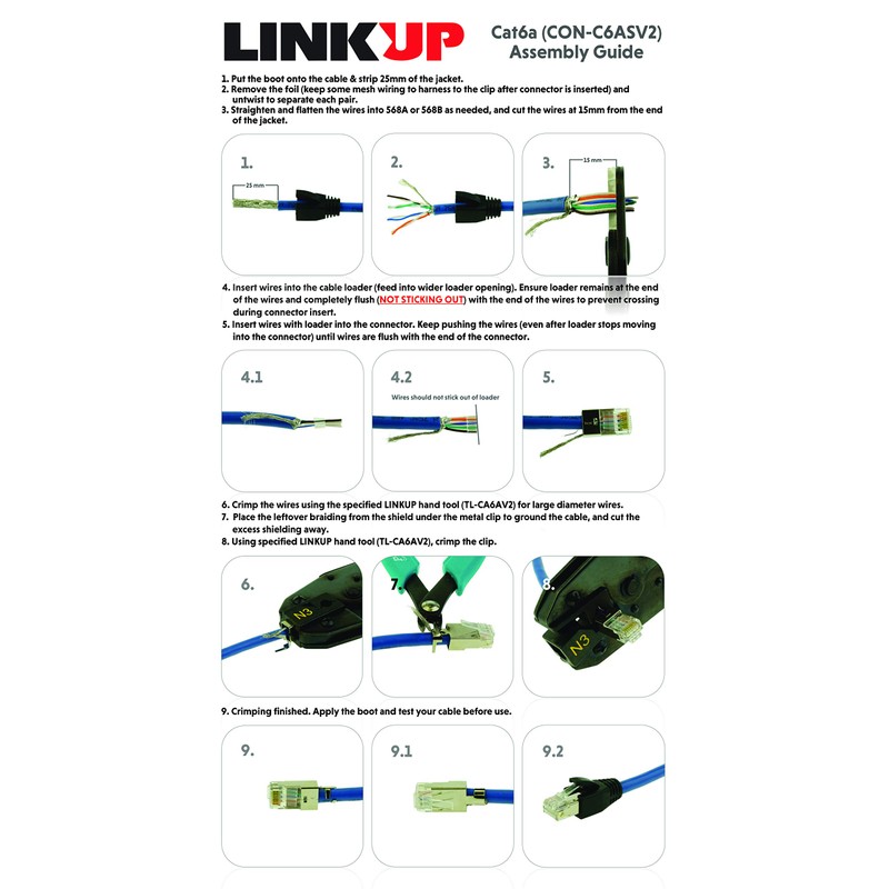 [LINKUP] Cat6A Plug Boot | RJ45 Ethernet Connector Jack Boot