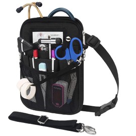 Yodilala Nurse Fanny Pack,Nurse Essentials,Clinical Nursing Bag, Utility Belt Bag for Stethoscopes Holder,Bandage Scissors and Other Medical Supplies（Black）