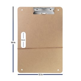 Pacific Arc Field Sketch Board, Masonite with Cutout Handle, Clip, and Strap Holes, 13 Inch X 19 Inch