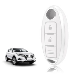 TOOMUME Key Cover TPU Car Key Case Fits Nissan Qashqai J11 J12 Juke F15 X Trail T32 Micra K13 K14 Infiniti Q50 QX60 EX35 FX45, Key Cover Protection Key Case - Three Lines