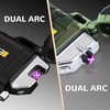 2 Pack Waterproof Lighter Outdoor Electric Lighter Dual Arc Lighter