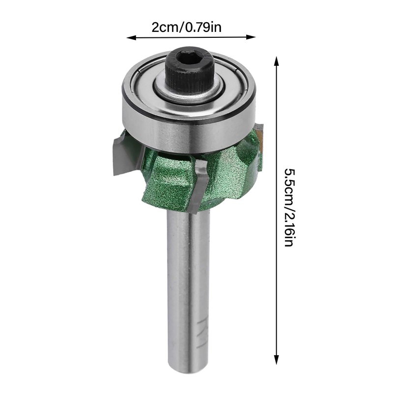 MUNEFE Edge Trimmer Router Bit, Woodworking Milling Cutter, Trimmer Router