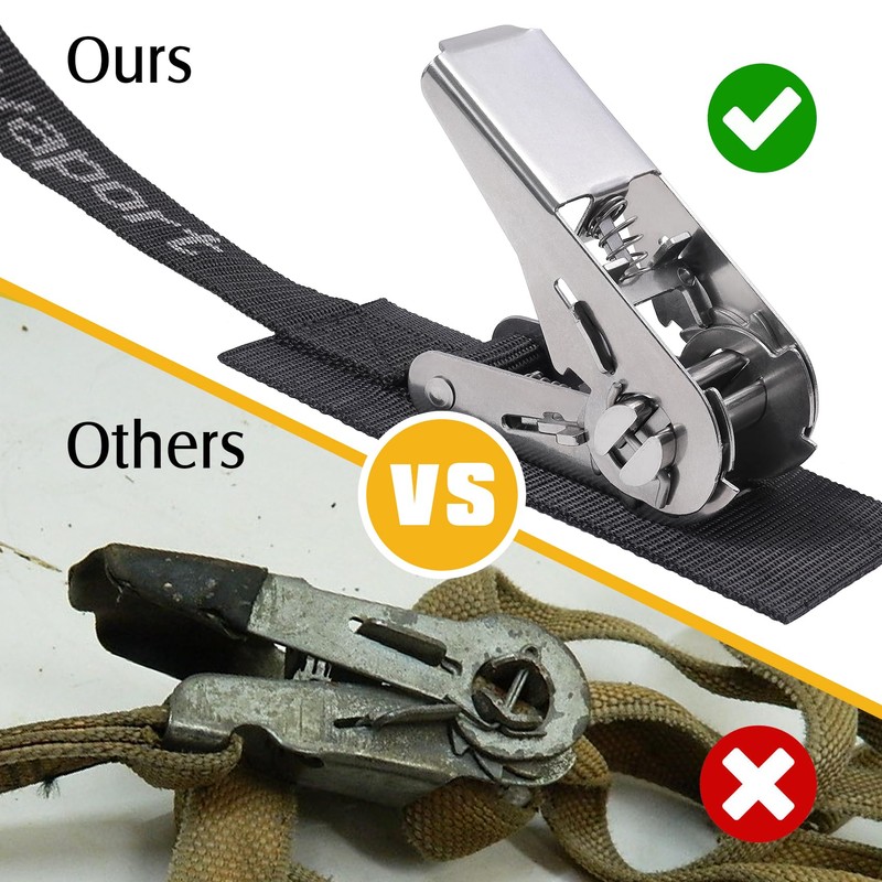 Ayaport Stainless Steel Ratchet Tie Down Straps Endless 20' Heavy
