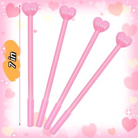 jiebor 30Pcs Heart Shaped Pen Valentines Day Pen Gel Pen Nurse Pen Cute Fun Pen Bulk Black Ink Valentines Day Gifts for Nurses Women Students Teacher Classroom Office School Supplies (pink)