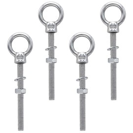 Idota Pack of 4 Eye Bolts M10 Eye Bolt M10 x 167 mm Stainless Steel (M10)