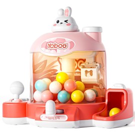 Skirfy Vending Machines Kids Toys Mini Vending Machines Gumball Prize Machines Maker Game Claws Machines Game Sensory Toys Dolls Gifts（Pink）