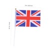 Tofficu Mini UK Flags 50pc Set of Britain Waving Flags