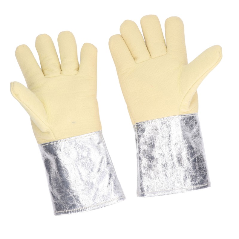 1 Pair Aluminum Foil Gloves High Temp Resistance Heat Insulation