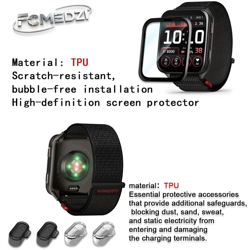 FCMEDZI Clear TPU Screen Protector Compatible for Garmin Venu X1，