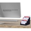 Deflecto 4 Tier 4 Pocket Landscape Business Card Holder Black