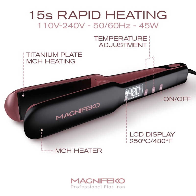 Magnifeko - Ceramic Hair Straightener - Flat Iron Hair Straightener