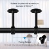 6 Pack Curtain Pole Bracket Ceiling Mount Black 25mm Metal